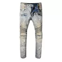 balmain jeans slim nouveaux styles point de peinture